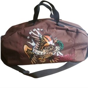Ed Hardy Vintage Duffel Travel Gym Bag Born Free Eagle Design